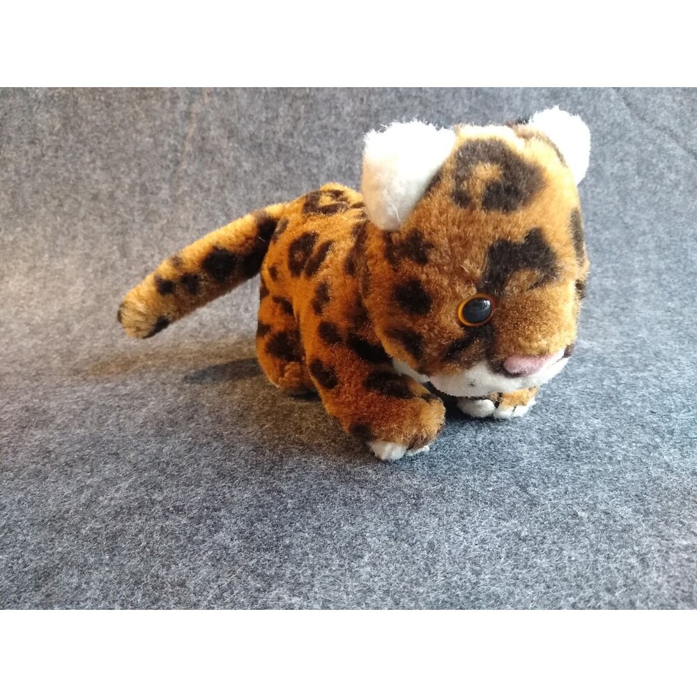 Mini Baby Leopard Tiger Cub Plush 1980 Stuffed Animal Vintage K&M International